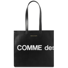 Сумка-тоут Comme des Garçons Wallet с огромным логотипом, черный