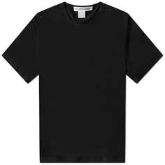Comme des Garçons Shirt Объемная футболка с логотипом на спине и воротником-стойкой, черный
