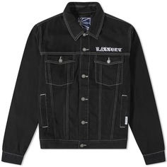 Джинсовая куртка с вышитым логотипом Рассвет, черный Paccbet