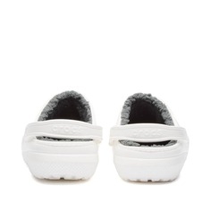Сабо Crocs Classic на подкладке, белый/серый