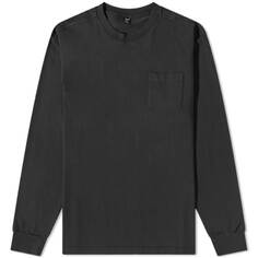 Базовая футболка Patta с карманами и длинными рукавами, черный