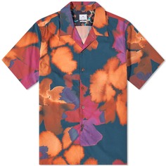 Рубашка Paul Smith для отдыха с цветочным принтом, синий