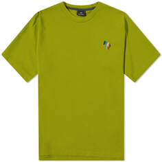 Paul Smith Новая футболка с зеброй, зеленый
