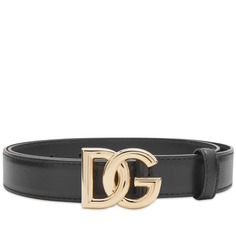 Узкий ремень с логотипом Dolce &amp; Gabbana, черный