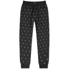 Одежда для сна Polo Ralph Lauren Спортивные брюки с пони по всей поверхности, черный