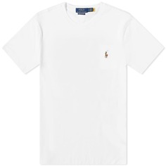 Хлопковая футболка Polo Ralph Lauren на заказ, белый