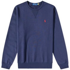 Винтажный флисовый свитшот с круглым вырезом Polo Ralph Lauren