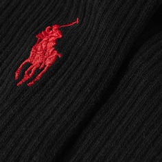 Хлопковые носки Polo Ralph Lauren Pony Player — 3 шт., черный