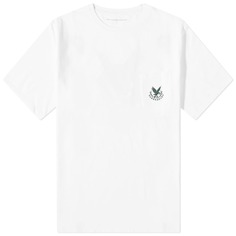 Pop Trading Company x Gleneagles от END. футболка с карманом и логотипом, белый