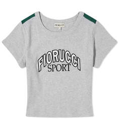 Укороченная футболка с логотипом Fiorucci Sport, серый