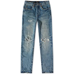 Purple Brand Брендовые винтажные джинсы с эффектом индиго с эффектом потертости