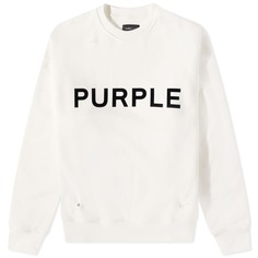 Purple Brand Футболка с круглым вырезом и логотипом бренда, белый