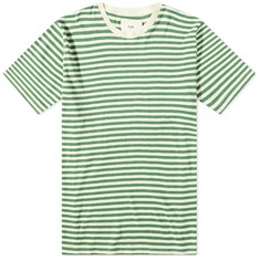 Folk классическая футболка в полоску, зеленый