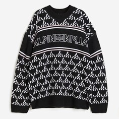 Свитер H&amp;M Oversized Jacquard-knit Alpine, черный H&M