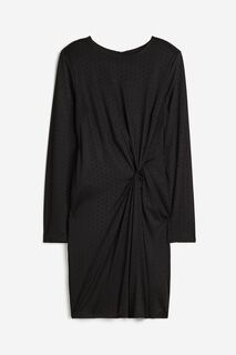 Платье H&amp;M Knot-detail Jersey, черный H&M