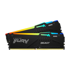 Оперативная память Kingston Fury Beast RGB, 32 Гб DDR5 (2x16 Гб), 5600 МГц, KF556C40BBAK2-32, черный
