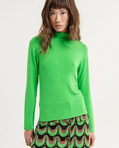 Однотонный женский свитер с воротником Перкинс Surkana, зеленый