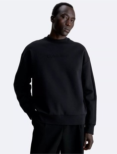 Свитшот Calvin Klein Embossed Logo Crewneck, черный