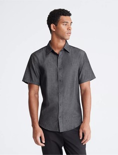 Рубашка Calvin Klein Chambray Classic Button-Down, черный