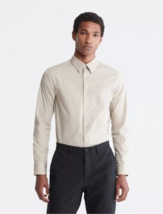 Рубашка Calvin Klein Slim Stretch, серо-бежевый