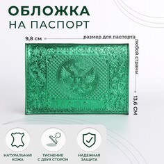 Обложка для паспорта, цвет зеленый NO Brand