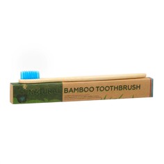Зубная щетка бамбуковая мягкая, в коробке, синяя NO Brand