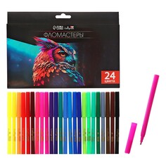 Фломастеры 24 цветов в картонной коробке top calligrata
