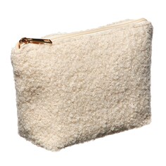 Пенал школьный плюшевый, 21,5*12,5*7 см, бежевый цвет Calligrata