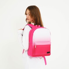 Рюкзак текстильный с белым градиентом, 38х29х11 см, цвет розовый Nazamok