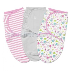 Пеленки Пеленка Summer Infant Swaddleme Конверт для пеленания на липучке 3 шт