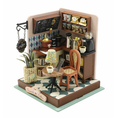 Кукольные домики и мебель Hobby Day Румбокс Интерьерный конструктор Кофейня на углу