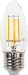 Лампа филаментная Rexant Свеча CN35, 7.5Вт, 600Лм, 4000K, E27, диммируемая, прозрачная колба