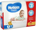 Подгузники Huggies CLASSIC Размер 3 4-9кг 78шт