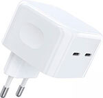 Сетевое зарядное устройство Choetech 35 Вт, 2 x USB-C PD/QC/AFC, белый (Q5008)