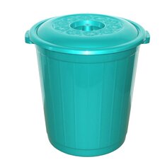 Бак для мусора пластик, 70 л, с крышкой, 51.5х51.5х52 см, Милих, 01070