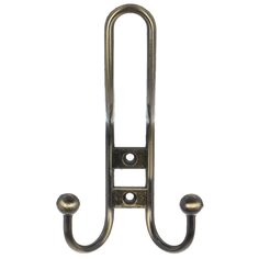 Крючок-вешалка 2-рожковый, Стандарт, 208 A AB, 10 213, ст.бронза