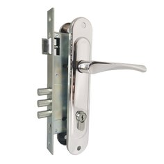 Замок врезной Абсолют, 3В4-85/07, БП-00013883, ручка в комплекте, цилиндровый, хром-лак Absolut