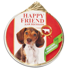 Корм для щенков HAPPY FRIEND паштет с говядиной 125г