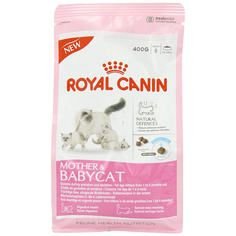 Корм для кошек ROYAL CANIN Mother & Babycat для котят в возрасте от 1 до 4-х месяцев, беременных и лактирующих кошек, 400г
