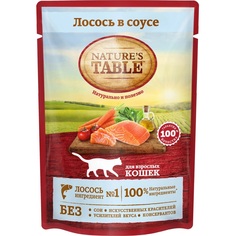 Корм для кошек Natures Tablе Лосось в соусе 85 г Nature's Table