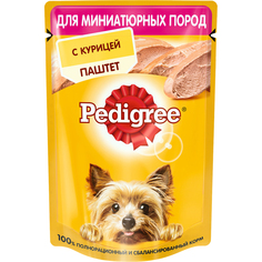 Корм для собак Pedigree Для миниатюрных пород, паштет с курицей 80 г