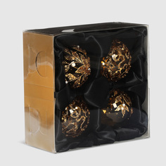 Набор елочных игрушек Irena золотистые шары 7 см 4 шт