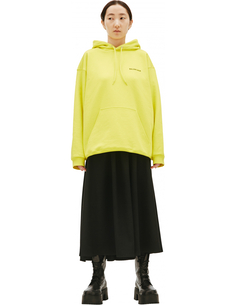 Желтое худи с логотипом Balenciaga
