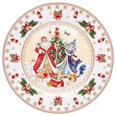Тарелки тарелка LEFARD Дед Мороз и Снегурочка 20,5см закусочная фарфор