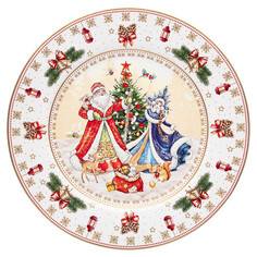 Тарелки тарелка LEFARD Дед Мороз и Снегурочка 27см обеденная фарфор