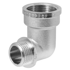 Фитинги угольник переходной MPF 3/4"х1/2" ВР/НР с ограничителем латунь резьба Masterprof
