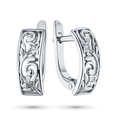 Серьги из серебра с бриллиантами э0601сг09152600 ЭПЛ Даймонд