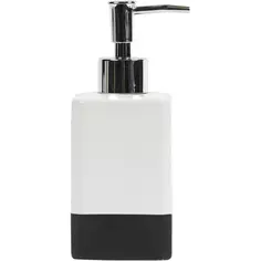 Дозатор для жидкого мыла Fixsen Text керамика цвет чёрный белый