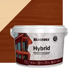 Антисептик Akvateks Hybrid гибридный лессирующий полуматовый орех 2.5 л Акватекс