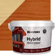 Антисептик Akvateks Hybrid гибридный лессирующий полуматовый тик 2.5 л Акватекс